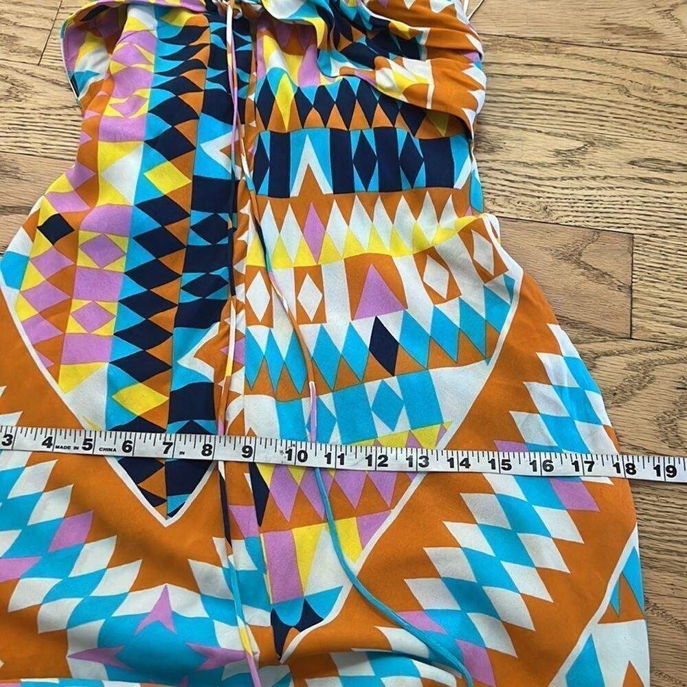 NWT ZARA AZETC PRINT HALTER BACK MAXI DRESS SIZE S‎ - Picture 8 of 9